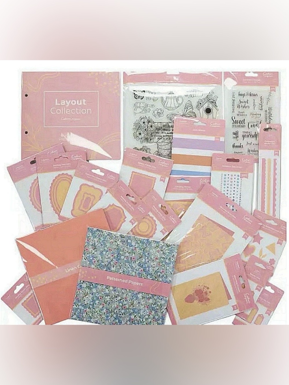 Crafters Companion - Crafting Layout Collection Kit in Pink - NEW